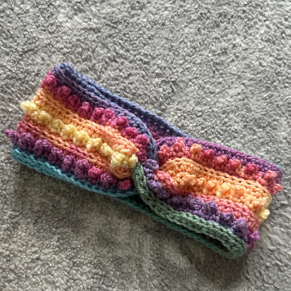 Colorful Crochet Kids Headband